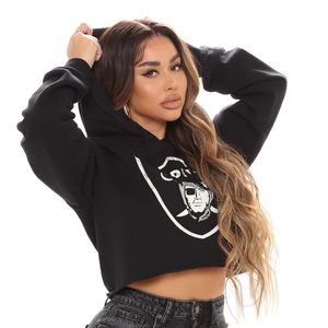 Women Raiders Crop Hoodie